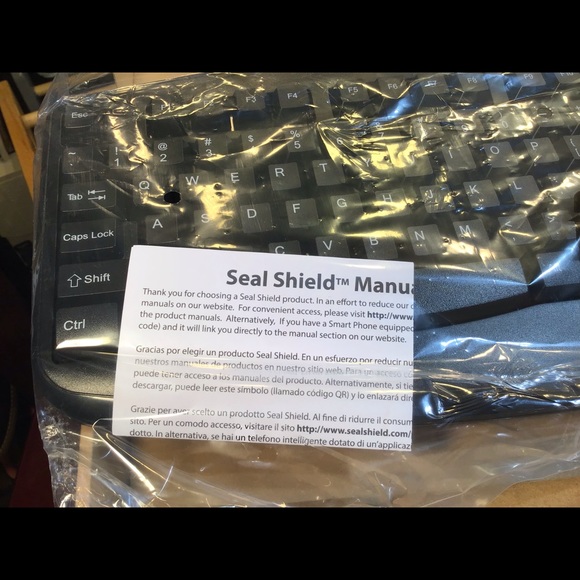 New Seal Shield™ SILVER SEAL™ Medical Grade Keyboard - Dishwasher Safe & Black - Picture 8 of 10